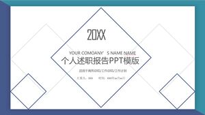 20XX 개인 업무 보고서 PPT 템플릿