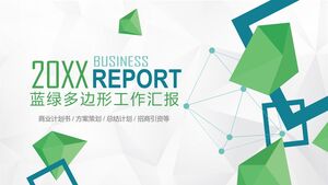 20XX 파란색 녹색 다각형 작업 보고서