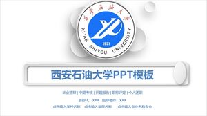 PPT-Vorlage der Xi'an University of Petroleum
