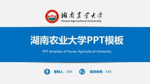 Plantilla PPT de la Universidad Agrícola de Hunan