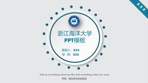 Modelo PPT da Universidade Oceânica de Zhejiang