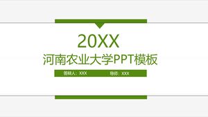 20XX Szablon PPT Uniwersytetu Rolniczego w Henan