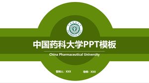 Modelo PPT da Universidade Farmacêutica da China