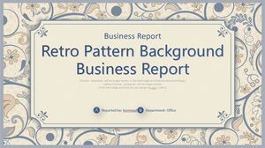 Niebieskie tło wzór retro Raport biznesowy PPT szablon do pobrania