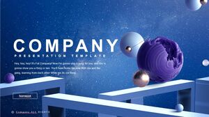 Space themed European and American business PPT template with starry sky and planet background