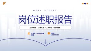 Minimalistyczny niebieski opis stanowiska pracy Szablon PPT raportu