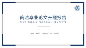 Concise graduation thesis proposal report