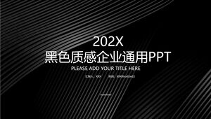 202X Black Texture Enterprise PPT universal