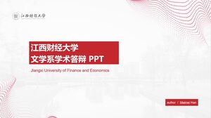 PPT template for academic thesis defense at Jiangxi University of Finance and Economics