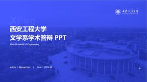 Xi'an Mühendislik Üniversitesi Akademik Tez Savunması PPT Şablonu