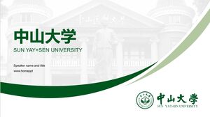 Modelo de PPT de defesa de tese universitária de estilo minimalista Sun Yat sen