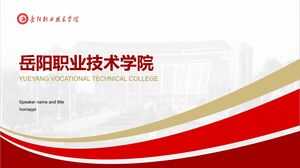 Modelo de PPT de defesa de tese da Faculdade Profissional e Técnica Yueyang