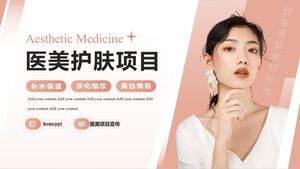 Pink Fashion Women Background Medical Beauty Skincare Project PPT Template