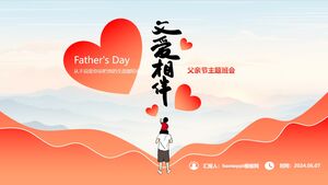 Father's Love Accompanying - PPT Template for Father's Day Theme Class Meeting