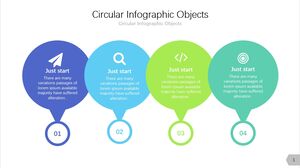 Kreisförmige Infografik-Objekte