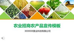 Modelo de PPT de promoção de produtos agrícolas de investimento agrícola