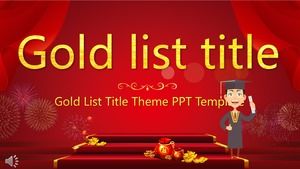 Model de listă de aur Xie Shi Ban Festive PPT