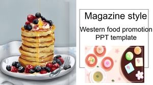 Dergi tarzı gıda tanıtım PPT şablonu
