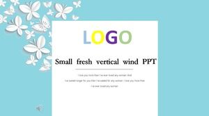 Small fresh vertical wind PPT template