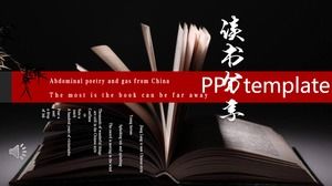 Modello PPT di condivisione lettura in stile cinese