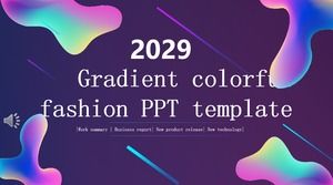 Gradient kolorowy szablon moda PPT