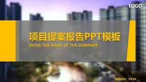 Template PPT proposal proyek real estate kuning yang indah