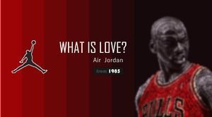 Modello PPT Jordan Jordan marchio basket rosso e nero