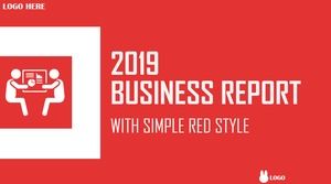 Model roșu simplu de raport roșu de afaceri