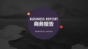 Raport de afaceri Purple Raport de lucru Template PPT