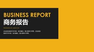 Șablonul PPT pentru raportul de afaceri corespunzător culorilor negru și galben
