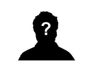 Personnage noir avatar silhouette image en PPT