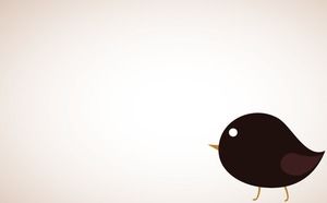 Marrón de dibujos animados lindo pájaro PPT imagen de fondo