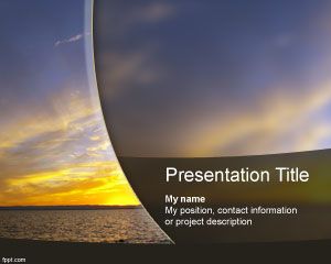 Plantilla de PowerPoint puesta de sol
