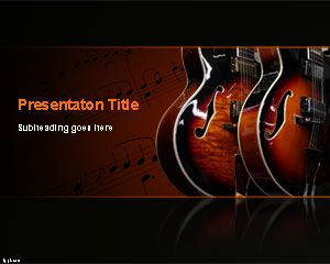 Template Blues Musica PowerPoint
