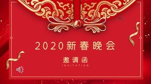 Templat PPT Surat Undangan Pesta Tahun Baru Cina