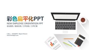 Modelo de relatório PPT simples e colorido