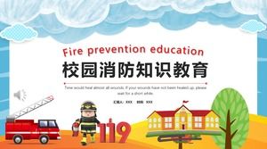 Campus fire knowledge education PPT courseware