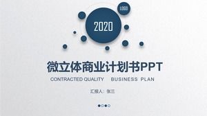 Komplette Framework stabile blaue Mikro Stereo Business Plan PPT-Vorlage