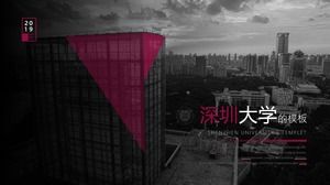 Revista estilo de moda Shenzhen University tesis general ppt template
