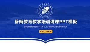 Universidade de Tecnologia Eletrônica de Guilin tese defesa educação ensino treinamento material didático ppt template