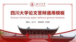 Templat ppt umum tesis Universitas Sichuan gaya keras