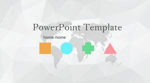 Fondo poligonal gris simple elegante PowerPoint