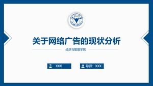Zhejiang Üniversitesi taze mezunlarının tez savunması için genel ppt şablonu