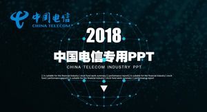 Bandwidth jaringan teknologi internet China Telecom pengenalan produk teknologi template ppt
