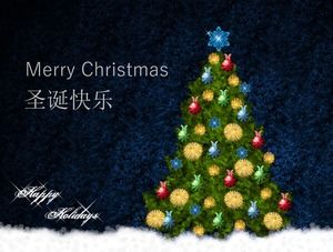 Bellissimo modello ppt albero di Natale-Buon Natale Natale