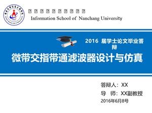 Model general PPT pentru teza de apărare a Școlii de Inginerie Informațională, Universitatea Nanchang