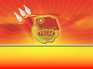 Modelo PPT geral do relatório de trabalho da Liga da Juventude Comunista