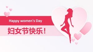 Feliz Dia da Mulher! 8 de março modelo de ppt de dia da mulher