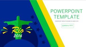 Простой и свежий и яркий шаблон темы для Олимпийских игр 2016 года в Рио