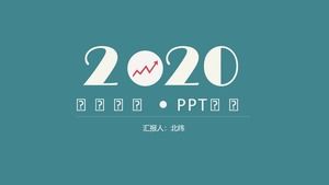 Plantilla ppt de informe comercial de resumen de trabajo simple y plano de 2020